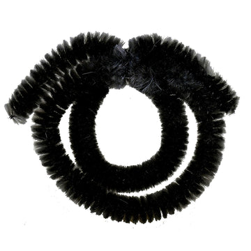 Nabenputzring Ø 14 mm aus Chenille Länge 19/35 cm schwarz oder grau - 0