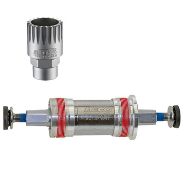 Neco Innenlager Tretlager 244g Industriekugellager Aluschale 244g mit oder ohne Spezialwerkzeug 107,5 bis 131mm - 0