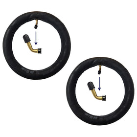 2 Stk. 10 Zoll Schläuche 10x1.75-10x2.125 Zoll mit abgewinkelten Autoventilen für Kinderwagen