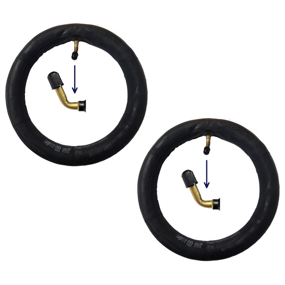 2 Stk. 10 Zoll Schläuche 10x1.75-10x2.125 Zoll mit abgewinkelten Autoventilen für Kinderwagen