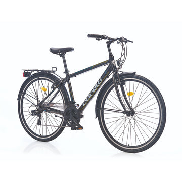 28 Zoll Corelli Nuptse M Cityfahrrad 21-Gang, 20" Alurahmen Schwarz-Orange
