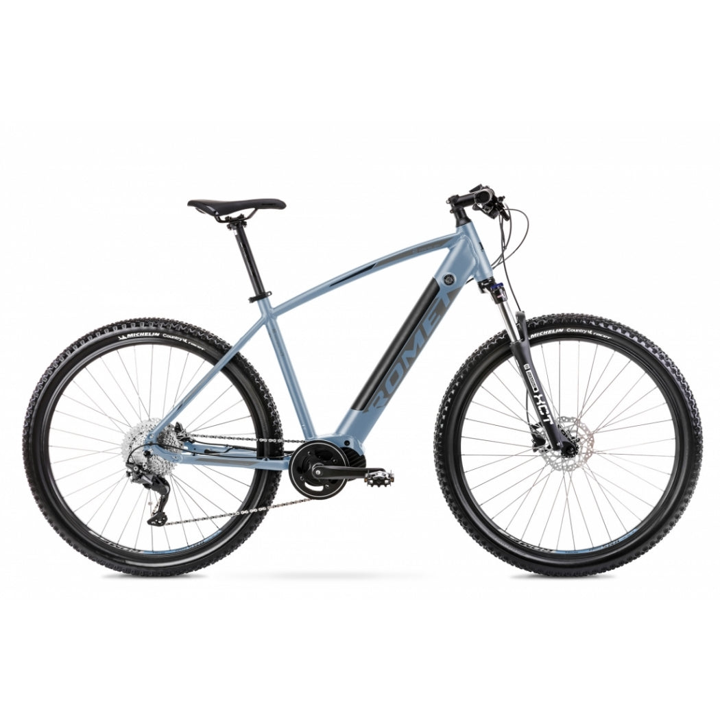 29 Zoll Romet E-Rambler E-Bike MTB Bafang Mittelmotor 10-Gang, Blau-Gr