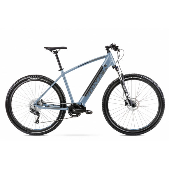 29 Zoll Romet E-Rambler E-Bike MTB Bafang Mittelmotor 10-Gang, Blau-Grafit