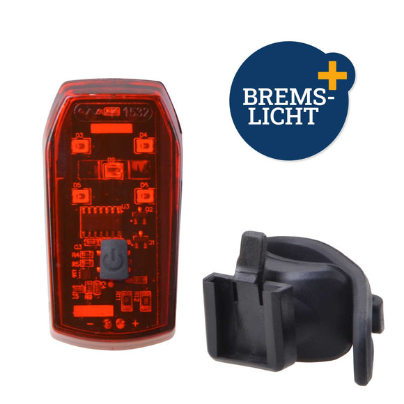 LED-Rücklicht mit Bremslichtfunktion und Spanngurtbefestigung