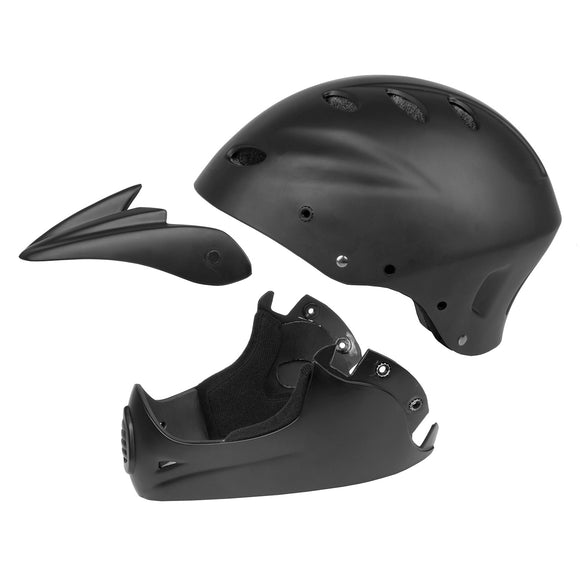 M-Wave Downhillhelm Fullfacehelm schwarz ABS Hartschale Gr. M / Gr. L auswählbar