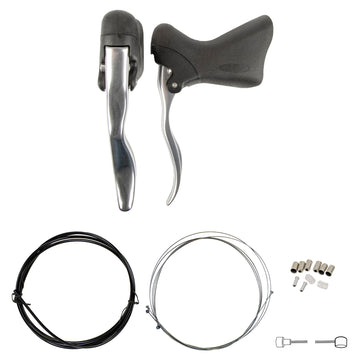 Bremshebel Set Rennrad Bremsgriffe Fahrrad Bremse Bremshebelsatz Alu inkl. Züge