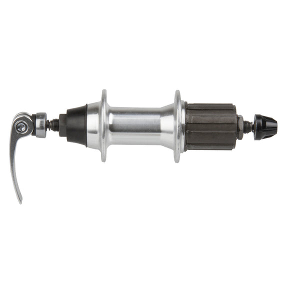 Hinterradnabe Alu Hohlachse Einbaumaß 135 mm für Steckkassette, silber