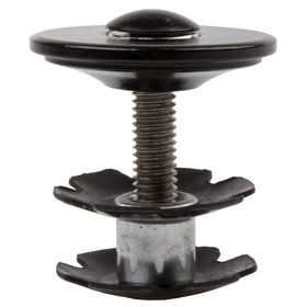 Ersatzteile für AHEAD-Steuersatz, Kralle/Alu- Kappe/Schraube, 1.1/8", schwarz eloxiert