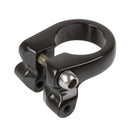 M-Wave Sattelklemme 31.8mm aus Alu mit Gewindeösen für Gepäckträgerbefestigung, schwarz-1