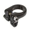 M-Wave Sattelklemme 31.8mm aus Alu mit Gewindeösen für Gepäckträgerbefestigung, schwarz