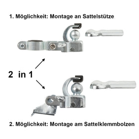 Anhängerkupplung 2 in 1 für Fahrradanhänger - 0