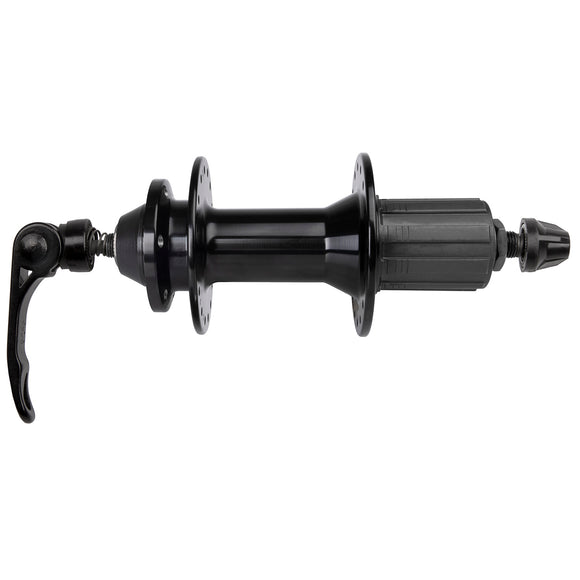 Hinterradnabe Alu Hohlachse Einbaumaß 135 mm für Steckkassette, schwarz