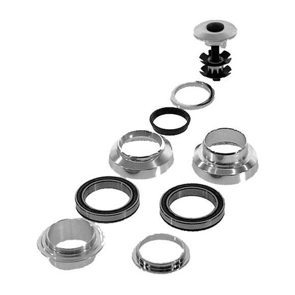 Tange Seiki Ahead-Steuersatz 1 Zoll, 25.4/30.2/26.4 mm, Alu, silber eloxiert