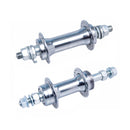 Fahrradnaben Set Vorderradnabe Hinterradnabe Vollachse Silber Galvanisiert-1