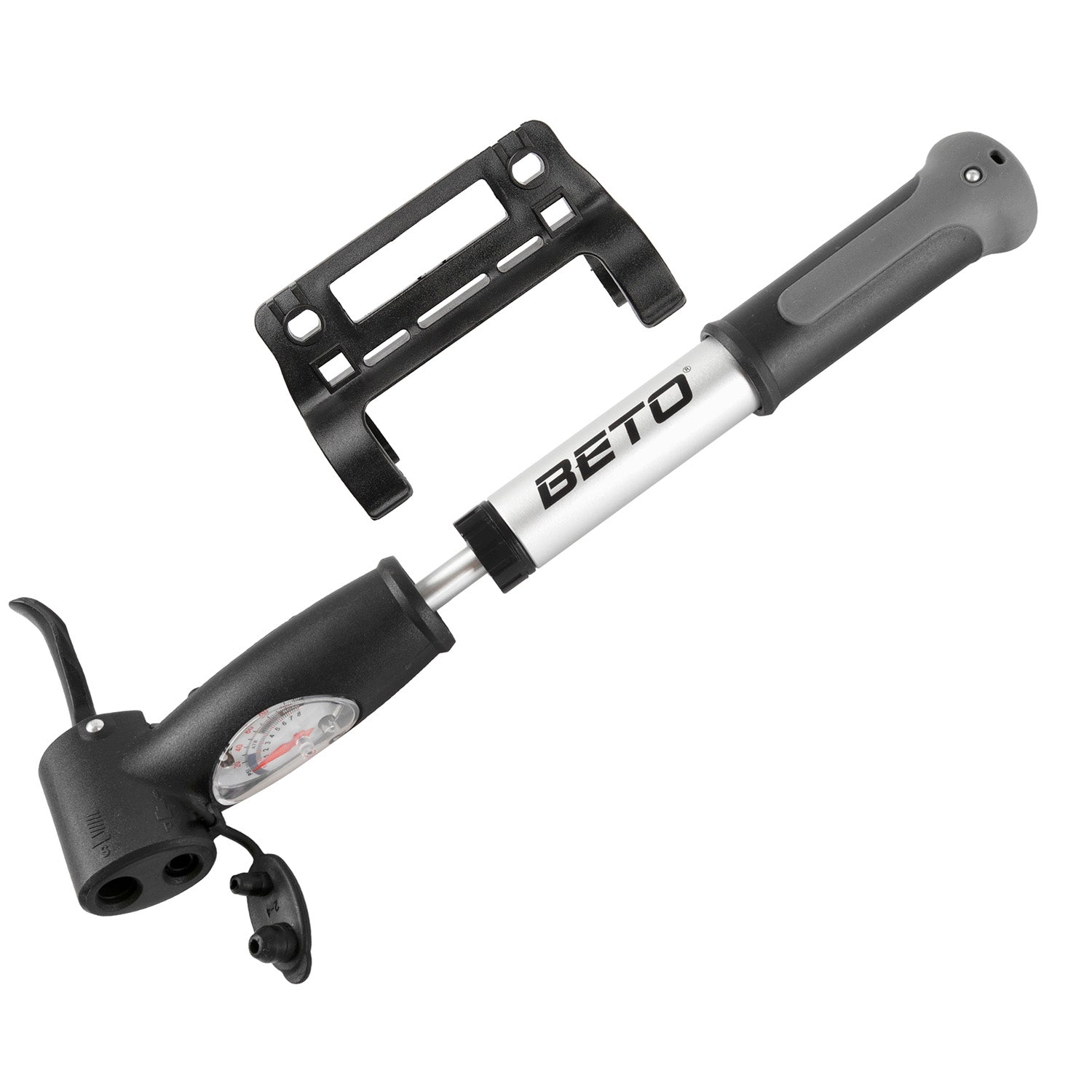 mini fahrradpumpe für alle ventile Beto Minipumpe mit Manometer für alle Ventile 7 Bar