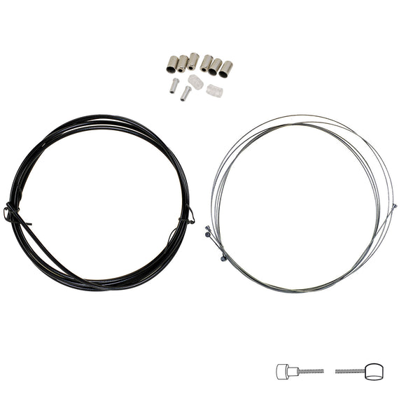 Bowdenzug Komplettset Bremszug mit Hülsen/Kappen f. alle gängigen Bremsen