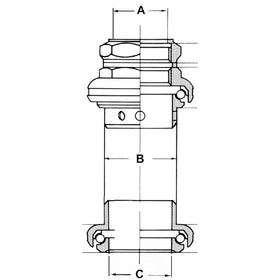 Steuersatz 1.1/8 Zoll, 25.4/34/30 mm, Stahl, schwarz, 2-fach gedichtet - 0