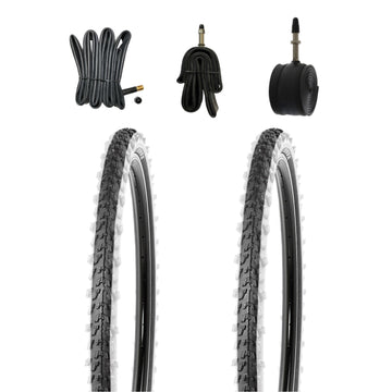 Kenda 2 Stk. 26 Zoll Reifen 26x1.95 mit Weisswand und Schläucheauswahl, 50-559, K-829