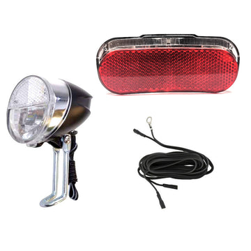 LED-Beleuchtungs-Set 20 Lux für Dynamobetrieb m. Sensor, Rücklicht mit Standlicht