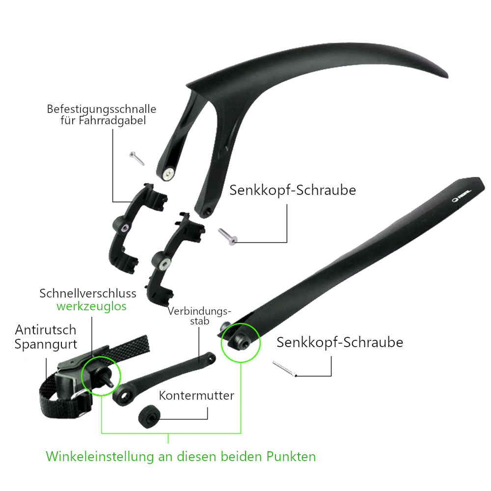schutzbleche 28 zoll RBRL RL770 Rennrad-Schutzbleche 28 Zoll Schnellverschluss