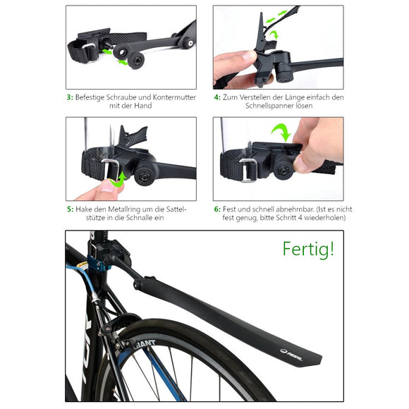 RBRL RL770 Rennrad-Schutzbleche 28 Zoll Schnellverschluss