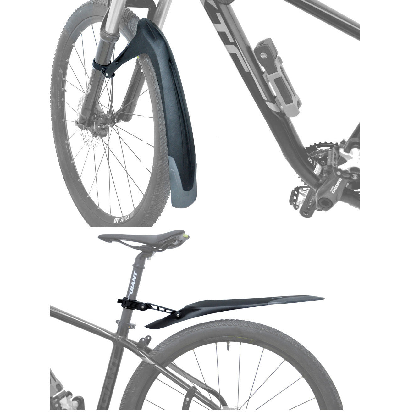 RBRL RL-990 MTB-Schutzbleche 26-29 Zoll mit Schnellverschluss