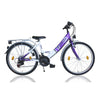 26 Zoll Delta Cityfahrrad 18-Gang Kettenschaltung, Lila-Weiss