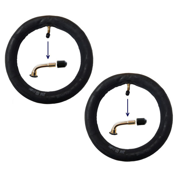 2 Stk. 12 Zoll Schläuche 12.5x1.75-12.5x2.125 Zoll mit abgewinkelten Autoventilen für Kinderwagen