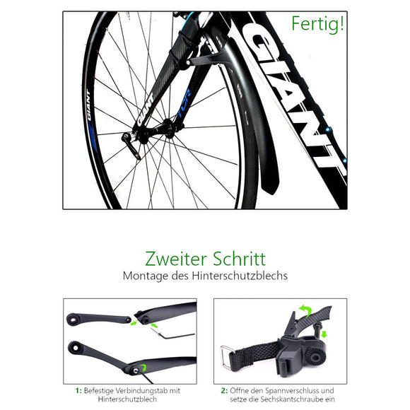 RBRL RL770 Rennrad-Schutzbleche 28 Zoll Schnellverschluss