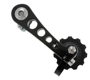 Kettenspanner für Single-Speed, Fixies, BMX, Alu, schwarz