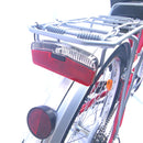 24 Zoll Delta Kinderfahrrad 18-Gang Rot Detailbild Rücklicht und Gepäckträger