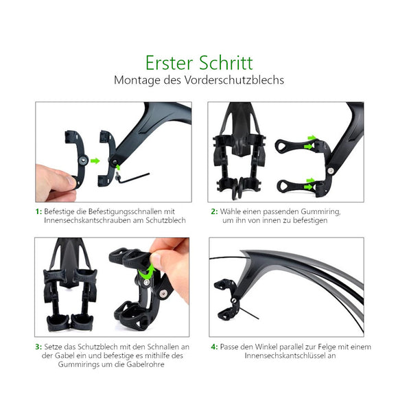 RBRL RL770 Rennrad-Schutzbleche 28 Zoll Schnellverschluss