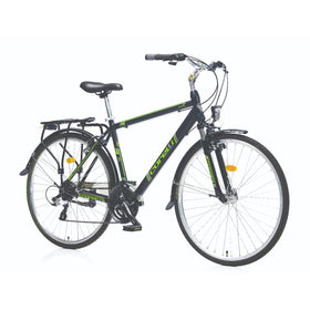28 Zoll Corelli Forista Cityfahrrad 24-Gang, 20" Alurahmen Grau-Grün