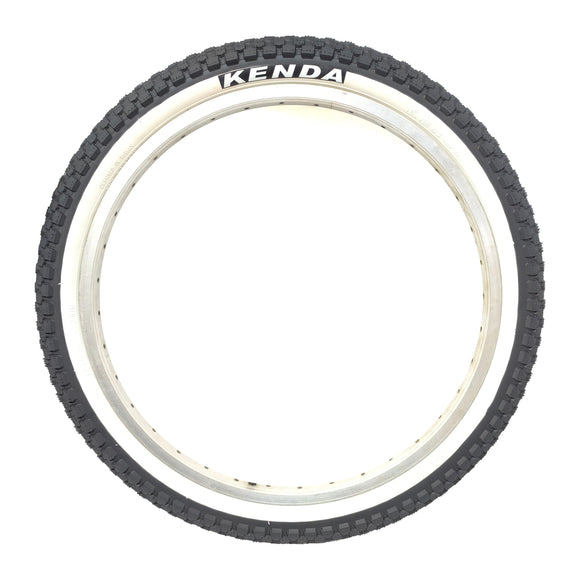 Kenda 2 Stk. 20 Zoll Reifen 20x2.125 mit Weisswand und Schläucheauswahl, 54-406, K-905