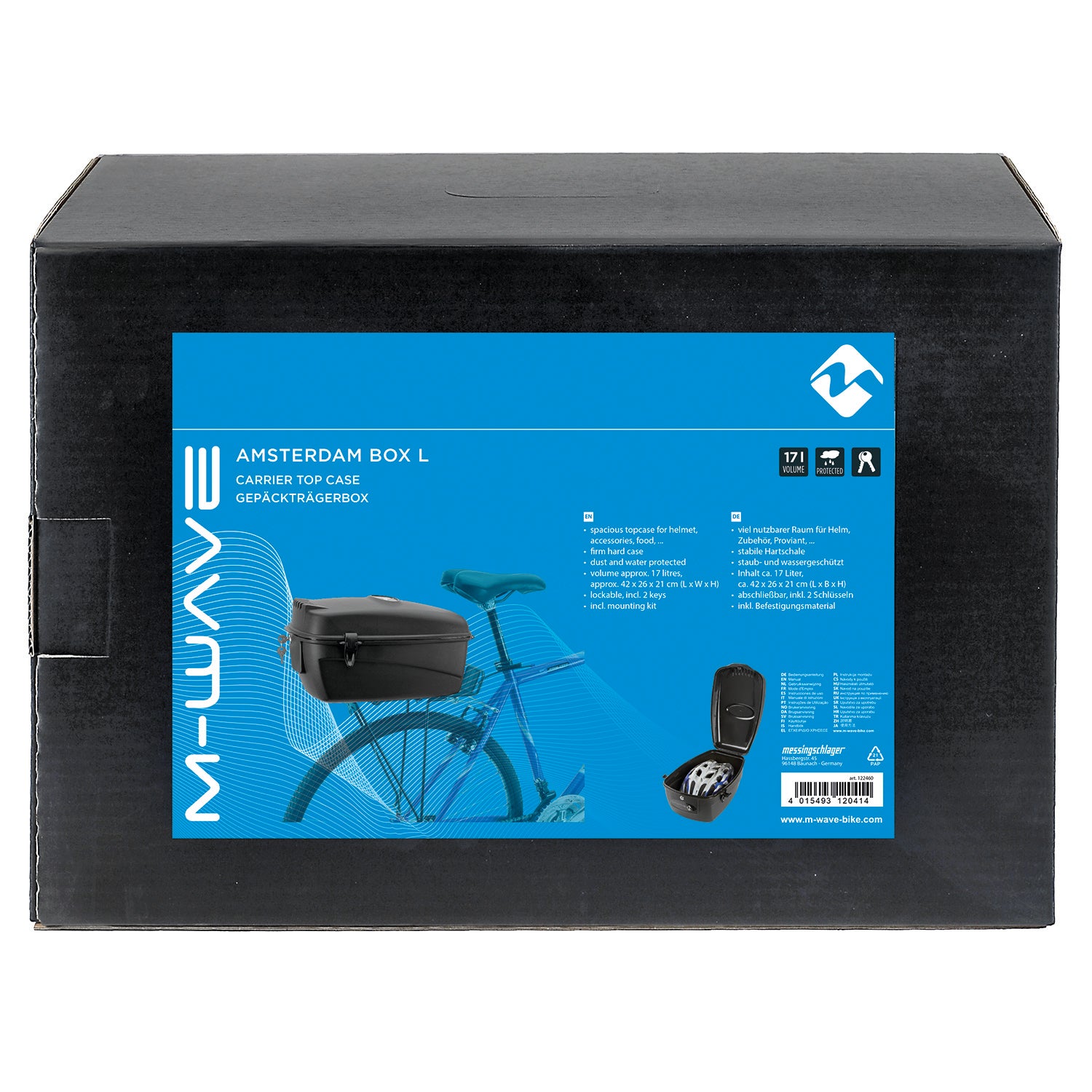 Galaxy Fahrradkoffer M-Wave Topcase 17 Fahrradhandel Amstderdam L | Liter
