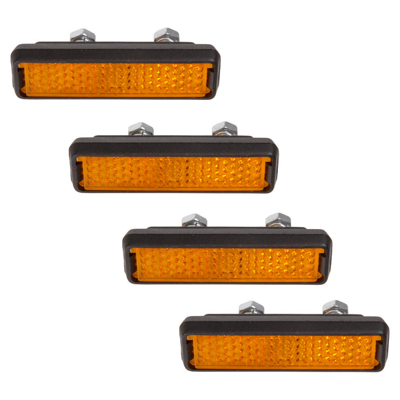 Pedalreflektoren, 4 Stk., mit Schraubgewinde, Muttern und Scheibe