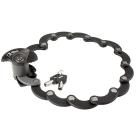 M-Wave Falt-Discschloss 600mm mit Stahlgliedern und Clip-On-Halter - 0