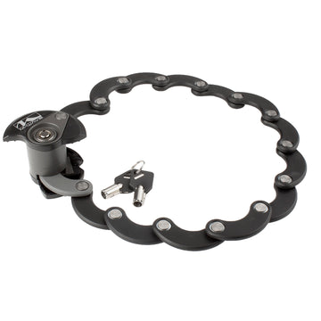 M-Wave Falt-Discschloss 600mm mit Stahlgliedern und Clip-On-Halter - 0