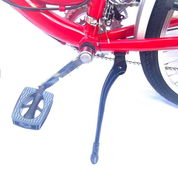 24 Zoll Delta Kinderfahrrad 18-Gang Rot Detailbild Seitenständer