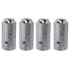 2 Paar BMX-Fußraster Pegs Alu für 14mm Achsen, silber